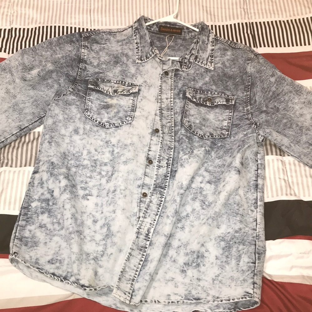 Denim & Rivets washed butten up